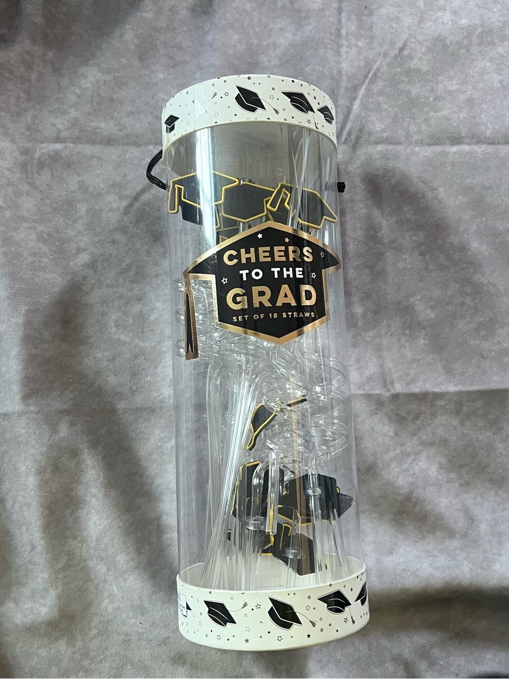 New Graduation Party Straws Set of 18 Grad Caps Celebration Decor
